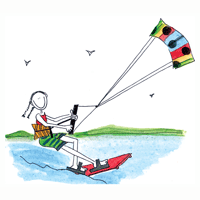 kite surfer girl
