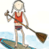 paddle boarder girl