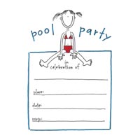 pool party girl invite