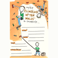 rock climber boy invite