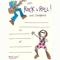 rock star girl invite